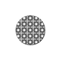 Black White Pattern Seamless Monochrome Golf Ball Marker by Celenk