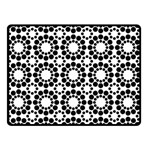 Black White Pattern Seamless Monochrome Double Sided Fleece Blanket (Small)  45 x34  Blanket Back