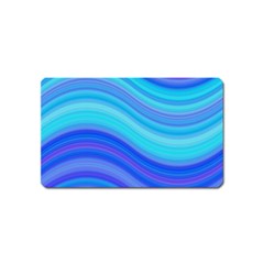 Blue Background Water Design Wave Magnet (name Card) by Celenk