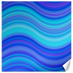 Blue Background Water Design Wave Canvas 16  X 16   by Celenk
