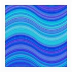 Blue Background Water Design Wave Medium Glasses Cloth by Celenk