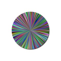 Burst Colors Ray Speed Vortex Rubber Coaster (round) 