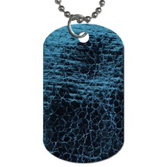 Blue Black Shiny Fabric Pattern Dog Tag (two Sides) by Celenk