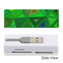 Green Triangle Background Polygon Memory Card Reader (stick)  by Celenk