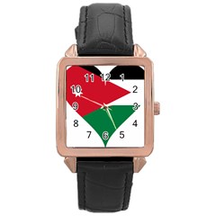 Heart Love Affection Jordan Rose Gold Leather Watch 