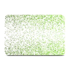 Green Square Background Color Mosaic Plate Mats by Celenk