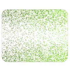 Green Square Background Color Mosaic Double Sided Flano Blanket (medium)  by Celenk