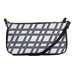 Grid Pattern Seamless Monochrome Shoulder Clutch Bags by Celenk