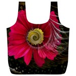 Fantasy Flower Fractal Blossom Full Print Recycle Bags (L)  Front