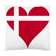 Heart Love Flag Denmark Red Cross Standard Cushion Case (two Sides) by Celenk