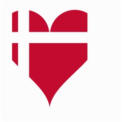 Heart Love Flag Denmark Red Cross Large Garden Flag (two Sides) by Celenk