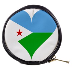 Heart Love Flag Djibouti Star Mini Makeup Bags by Celenk