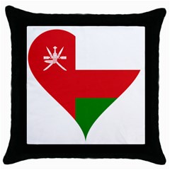 Heart Love Affection Oman Throw Pillow Case (black) by Celenk