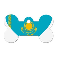 Heart Love Flag Sun Sky Blue Dog Tag Bone (one Side) by Celenk