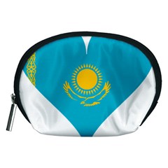 Heart Love Flag Sun Sky Blue Accessory Pouches (medium)  by Celenk