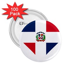 Heart Love Dominican Republic 2 25  Buttons (100 Pack)  by Celenk