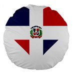 Heart Love Dominican Republic Large 18  Premium Flano Round Cushions Front