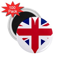 Heart Love Heart Shaped Flag 2 25  Magnets (100 Pack)  by Celenk