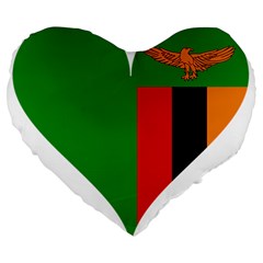 Heart Love Heart Shaped Zambia Large 19  Premium Flano Heart Shape Cushions by Celenk