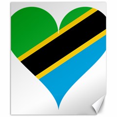 Heart Love Tanzania East Africa Canvas 20  X 24   by Celenk