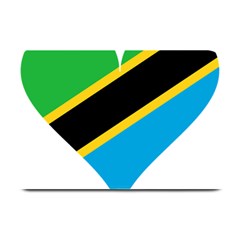 Heart Love Tanzania East Africa Plate Mats by Celenk