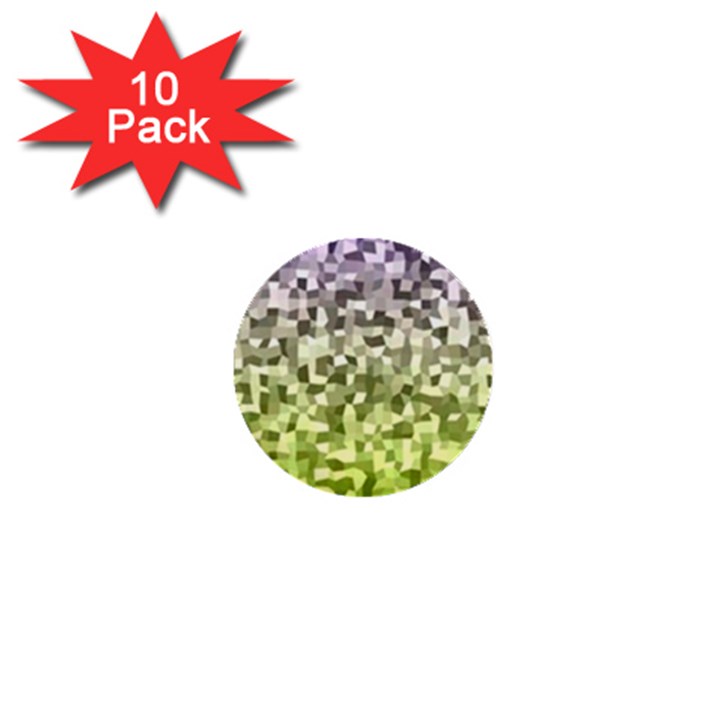 Irregular Rectangle Square Mosaic 1  Mini Buttons (10 pack) 
