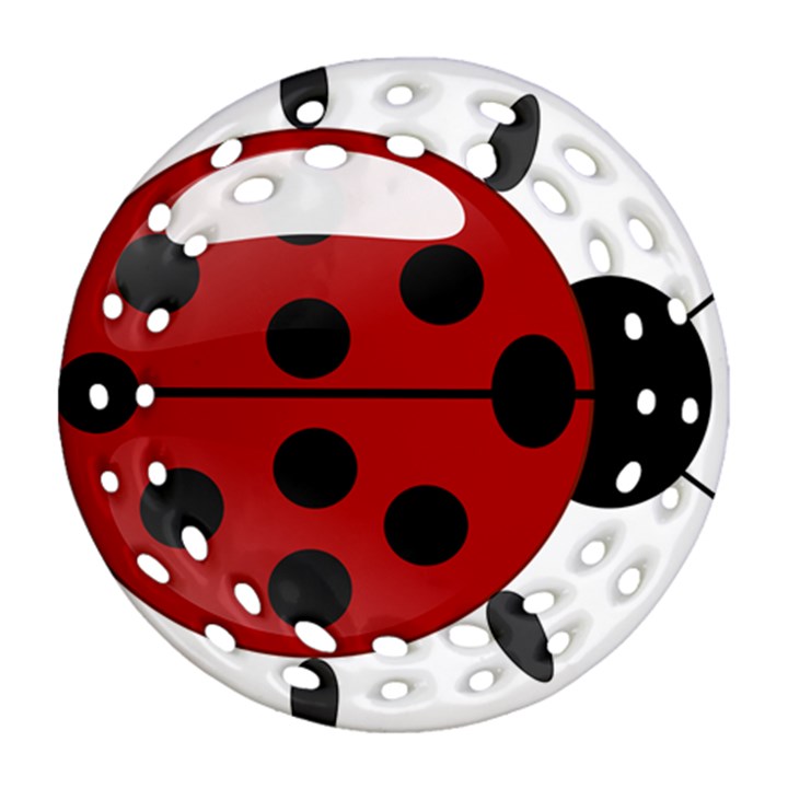 Ladybug Insects Colors Alegre Ornament (Round Filigree)