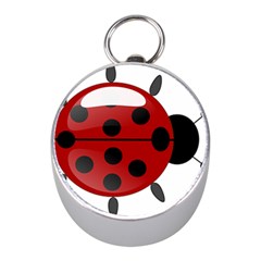 Ladybug Insects Colors Alegre Mini Silver Compasses by Celenk