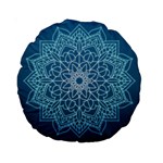 Mandala Floral Ornament Pattern Standard 15  Premium Round Cushions Back