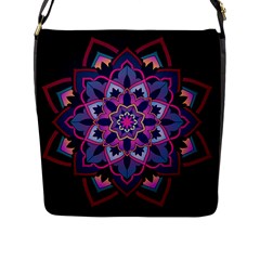 Mandala Circular Pattern Flap Messenger Bag (l)  by Celenk