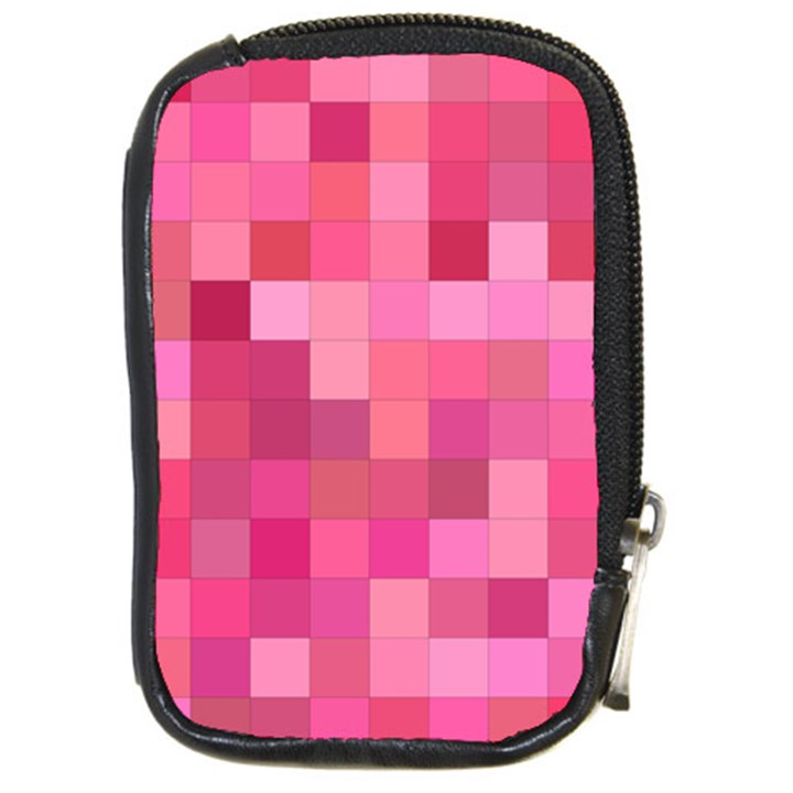 Pink Square Background Color Mosaic Compact Camera Cases