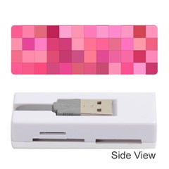 Pink Square Background Color Mosaic Memory Card Reader (stick)  by Celenk