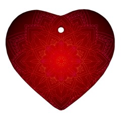 Mandala Ornament Floral Pattern Ornament (heart)