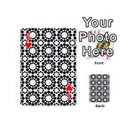 Pattern Seamless Monochrome Playing Cards 54 (Mini)  Front - Heart6