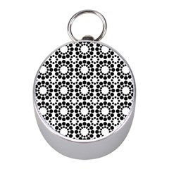 Pattern Seamless Monochrome Mini Silver Compasses by Celenk