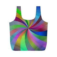 Spiral Background Design Swirl Full Print Recycle Bags (m)  by Celenk