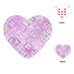 Pink Modern Background Square Playing Cards (heart)  by Celenk