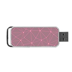 Purple Triangle Background Abstract Portable Usb Flash (one Side) by Celenk