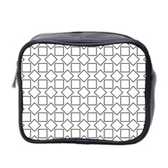 Square Line Stripe Pattern Mini Toiletries Bag 2-side by Celenk