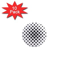 Square Pattern Monochrome 1  Mini Magnet (10 Pack)  by Celenk