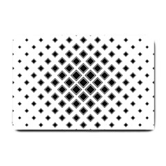 Square Pattern Monochrome Small Doormat  by Celenk