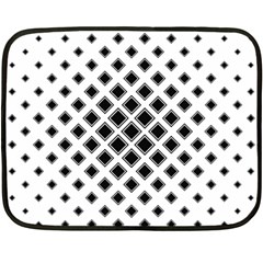 Square Pattern Monochrome Fleece Blanket (mini) by Celenk