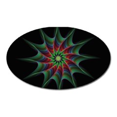 Star Abstract Burst Starburst Oval Magnet by Celenk