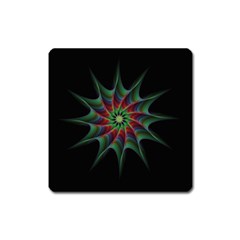 Star Abstract Burst Starburst Square Magnet by Celenk