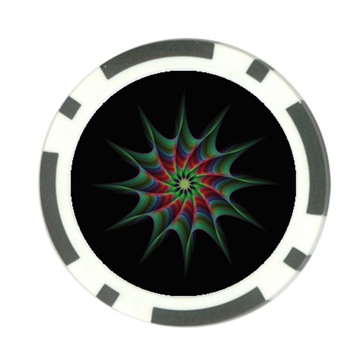 Star Abstract Burst Starburst Poker Chip Card Guard (10 pack)