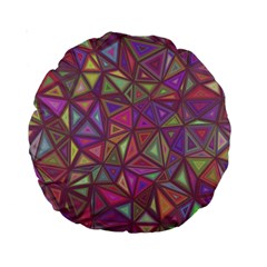 Triangle Background Abstract Standard 15  Premium Round Cushions