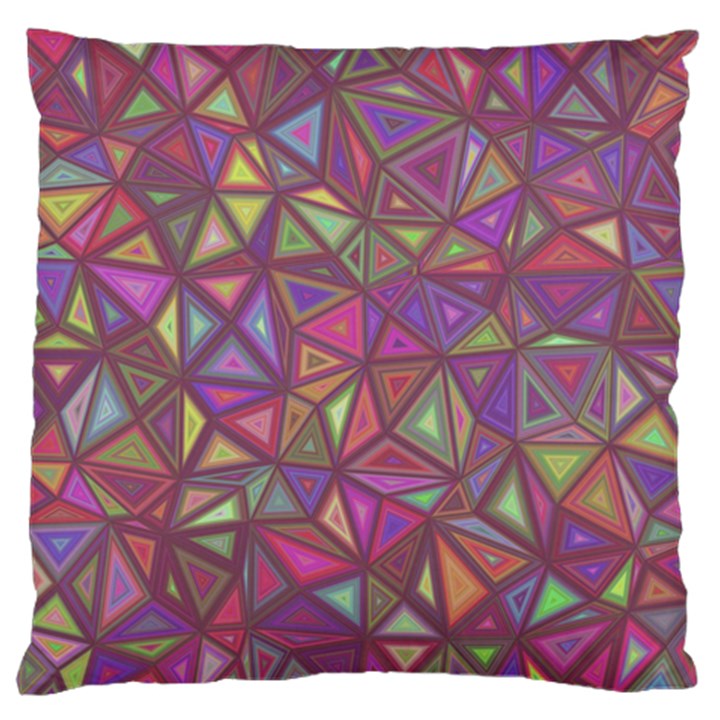 Triangle Background Abstract Standard Flano Cushion Case (One Side)