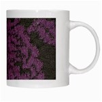 Purple Black Red Fabric Textile White Mugs Right