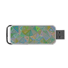 Triangle Background Abstract Portable Usb Flash (one Side) by Celenk