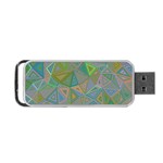 Triangle Background Abstract Portable USB Flash (One Side) Front